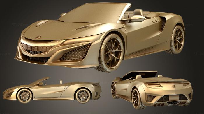 Автомобили и транспорт (Acura NSX 2017, CARS_4099) 3D модель для ЧПУ станка